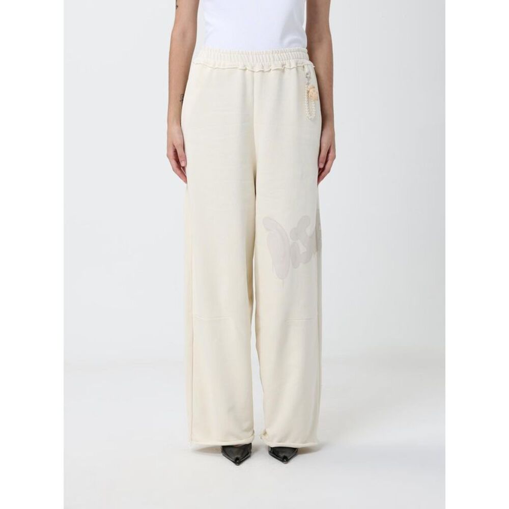 Disclaimer Pants Woman Yellow Cream